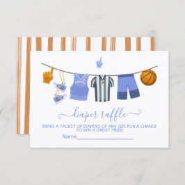 Invitación Cartel de la línea de baloncesto Diaper Raffle