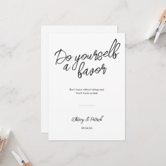Invitación Cartel de menú de bar de boda minimalista moderno