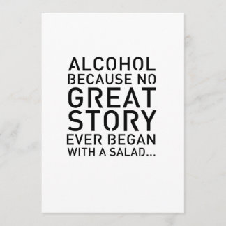 Invitación Cartel de mesa moderno 5x7 Alcohol porque