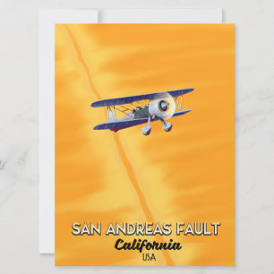 Invitación Cartel de San Andreas de California USA Travel.