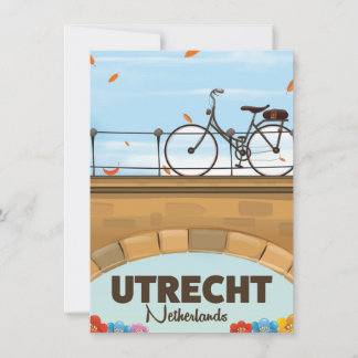 Invitación Cartel de vacaciones de Utrecht Países Bajos.