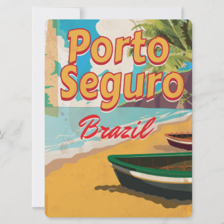 Invitación Cartel de vacaciones en Porto Seguro Brasil