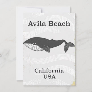 Invitación Cartel de viaje a Avila Beach California