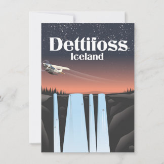 Invitación Cartel de viaje a Dettifoss Islandia.