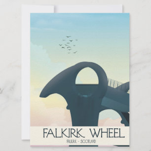 Invitación Cartel de viaje a Falkirk Wheel, Escocia