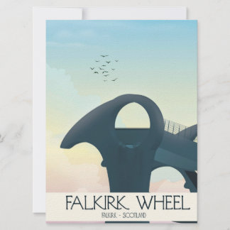 Invitación Cartel de viaje a Falkirk Wheel, Escocia