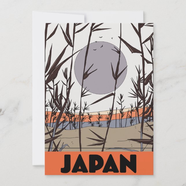 Invitación cartel de viaje a Japón (Anverso)