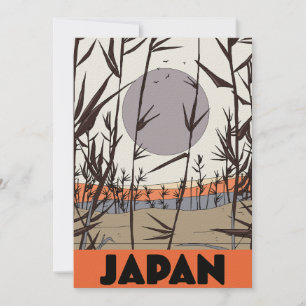 Invitación cartel de viaje a Japón