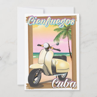 Invitación Cartel de viaje a la ciudad de Cienfuegos en Cuba