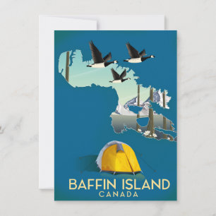 Invitación cartel de viaje a la isla de Baffin Canadá
