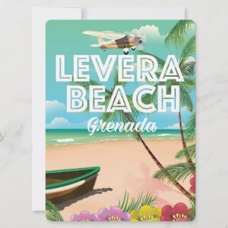 Invitación Cartel de viaje a la playa de Grenada levera