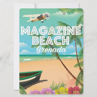 Invitación Cartel de viaje a la playa de Grenada Magazine
