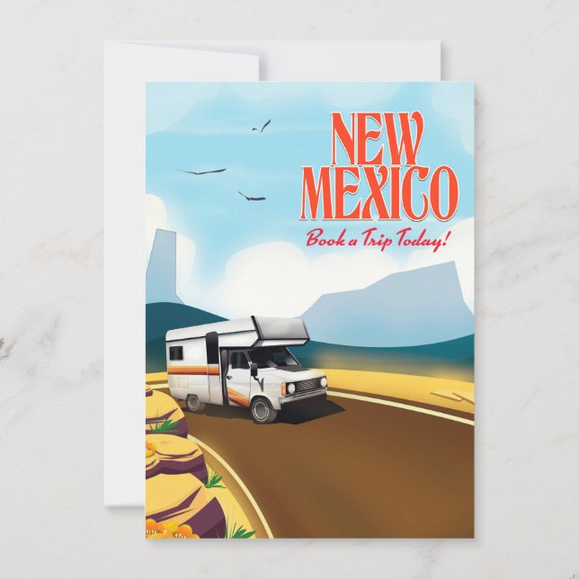 Invitación Cartel de viaje a Nuevo México (Reverso)