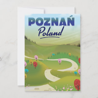Invitación Cartel de viaje a Poznań Polonia.