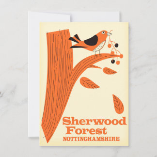 Invitación Cartel de viaje a Sherwood Forest, Nottinghamshire