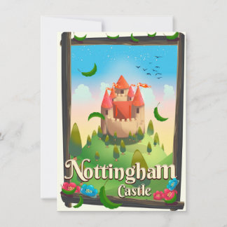 Invitación cartel de viaje al castillo de Nottingham