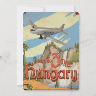 Invitación Cartel de viaje antiguo de Hungría