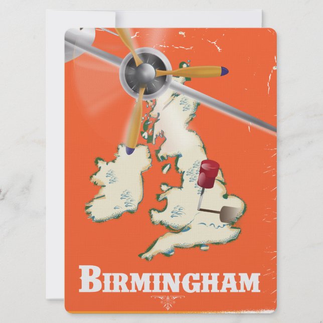 Invitación Cartel de Viaje de Birmingham (Anverso)