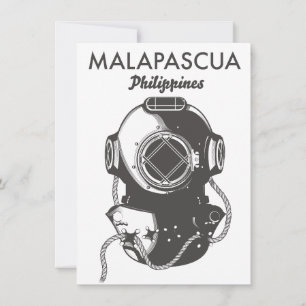 Invitación Cartel de viaje de buceo Malapascua Filipinas