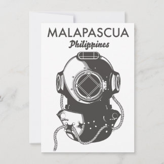 Invitación Cartel de viaje de buceo Malapascua Filipinas