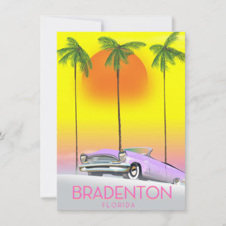Invitación Cartel de viaje de coche clásico de Bradenton Flor
