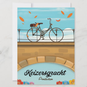 Invitación Cartel de viaje de Keizersgracht Canal Amsterdam