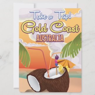 Invitación Cartel de viaje de la Costa de Oro, Australia