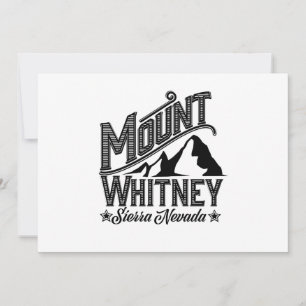 Invitación Cartel de viaje en dos tonos del Monte Whitney Sie