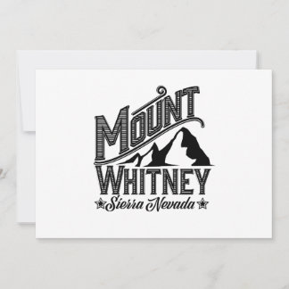 Invitación Cartel de viaje en dos tonos del Monte Whitney Sie