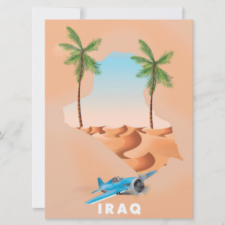 Invitación Cartel de viaje ilustrado de Irak.