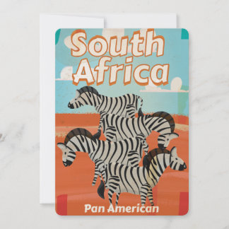 Invitación Cartel de viaje vintage de Sudáfrica