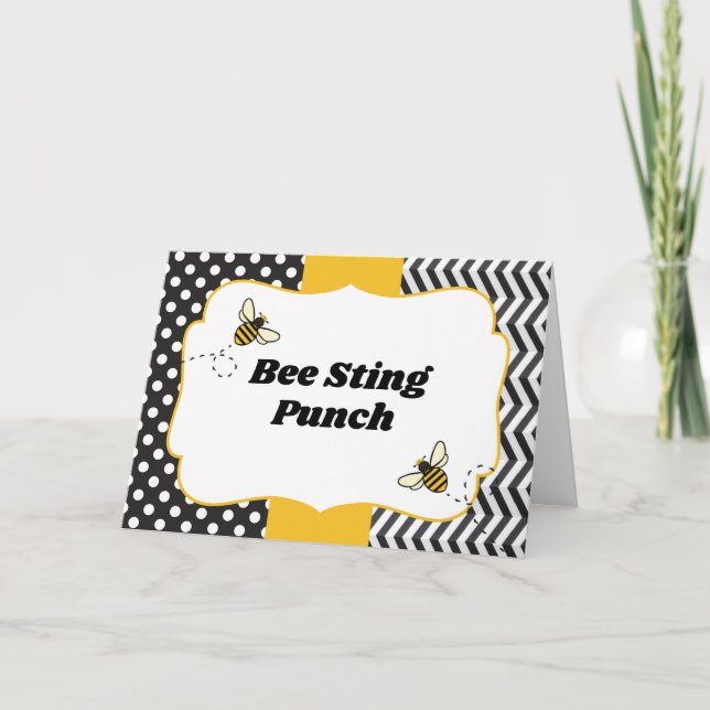 Invitación Carteles de decoración para fiesta de bebé Ba-Bee (Anverso)