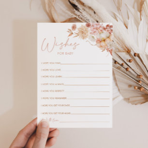 Invitación Cartera de calabaza Deseos de Baby Shower para la