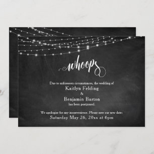 Invitación Cartón y luces postergaron el Boda "Whoops"