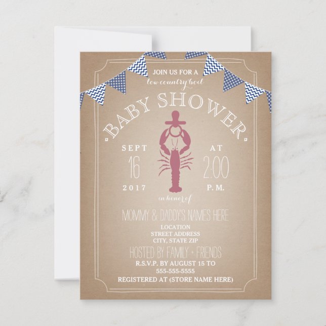 Invitación Cartucho de bajo nivel de país Baby Shower (Anverso)