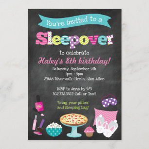 Invitación Cartucho de Fiesta de madera de pajama