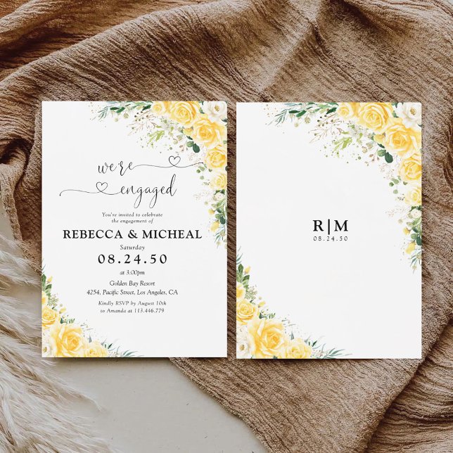 Invitación Cartulina de Espuma para Fiesta de Compromiso con  (Subido por el creador)