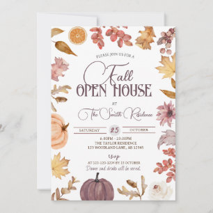 Invitación Casa Abierta Boho Fall, Casa Realtor Calentadora