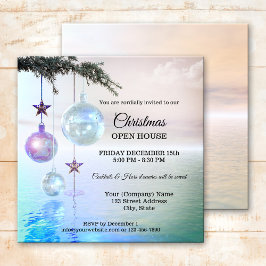 Invitación Casa abierta de Fiesta de Navidades encantados mág