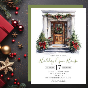 Invitación Casa Abierta de Fiesta de Puerta Principal con Acu