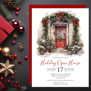 Invitación Casa Abierta de Fiesta de Puerta Principal con Acu