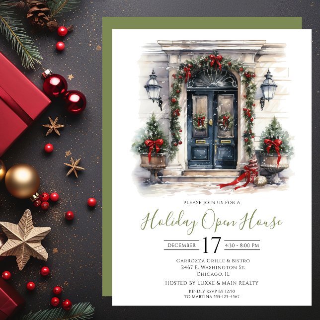 Invitación Casa Abierta de Fiesta de Puerta Principal con Acu (Subido por el creador)