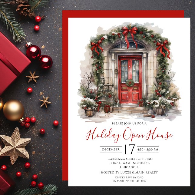 Invitación Casa Abierta de Fiesta de Puerta Principal con Acu (Subido por el creador)