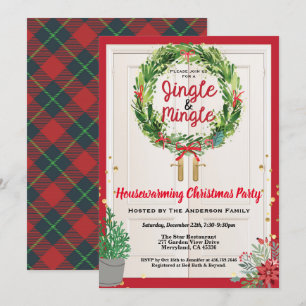 Invitación Casa abierta de Fiestas de Navidades Jingle y Ming
