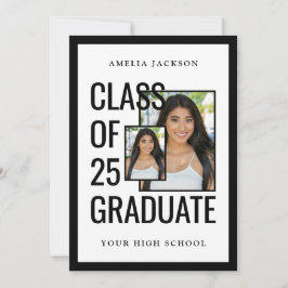 Invitación Casa Abierta de Fotos de Graduación de la Clase Mo