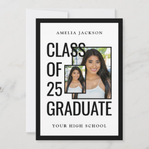 Invitación Casa Abierta de Fotos de Graduación de la Clase Mo