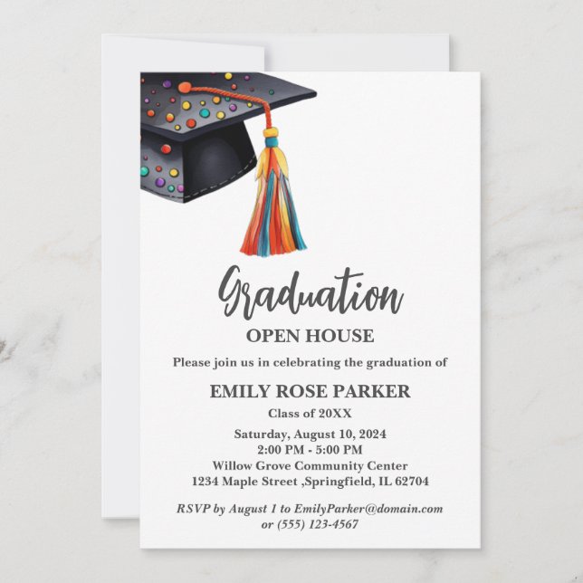 Invitación Casa Abierta de Graduación (Anverso)