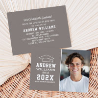 Casa abierta de graduación de foto en taupe modern