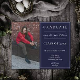 Invitación Casa Abierta de Graduación de Foto minimalista   A