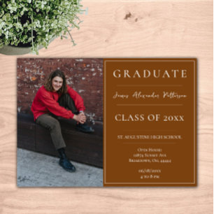 Invitación Casa Abierta de Graduación de Foto minimalista N